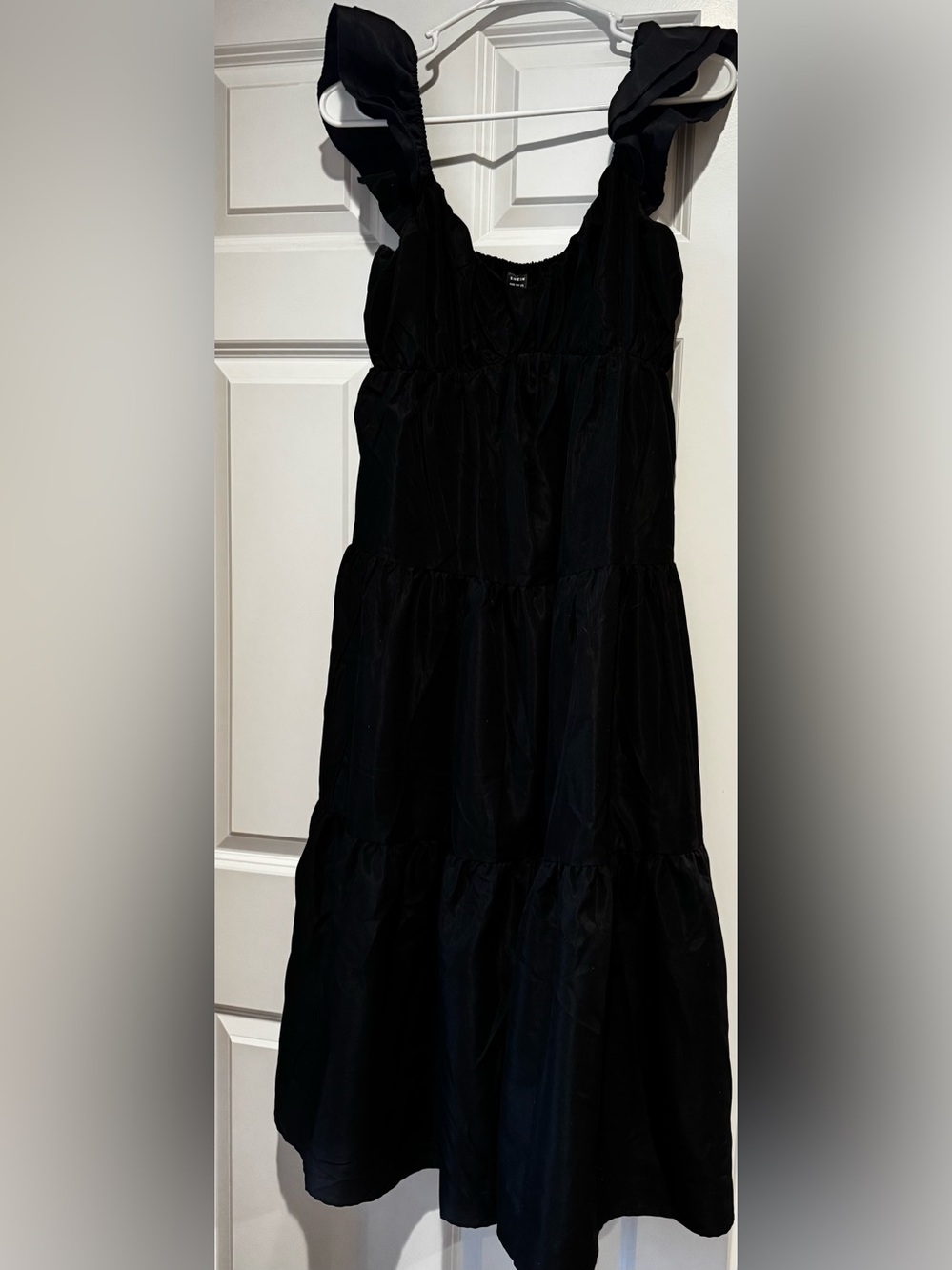 SHEIN Black Elastic Waist Maxi Dress